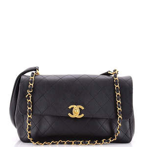Chanel Large CC Convertible Flap Bag Quilted Lambskin